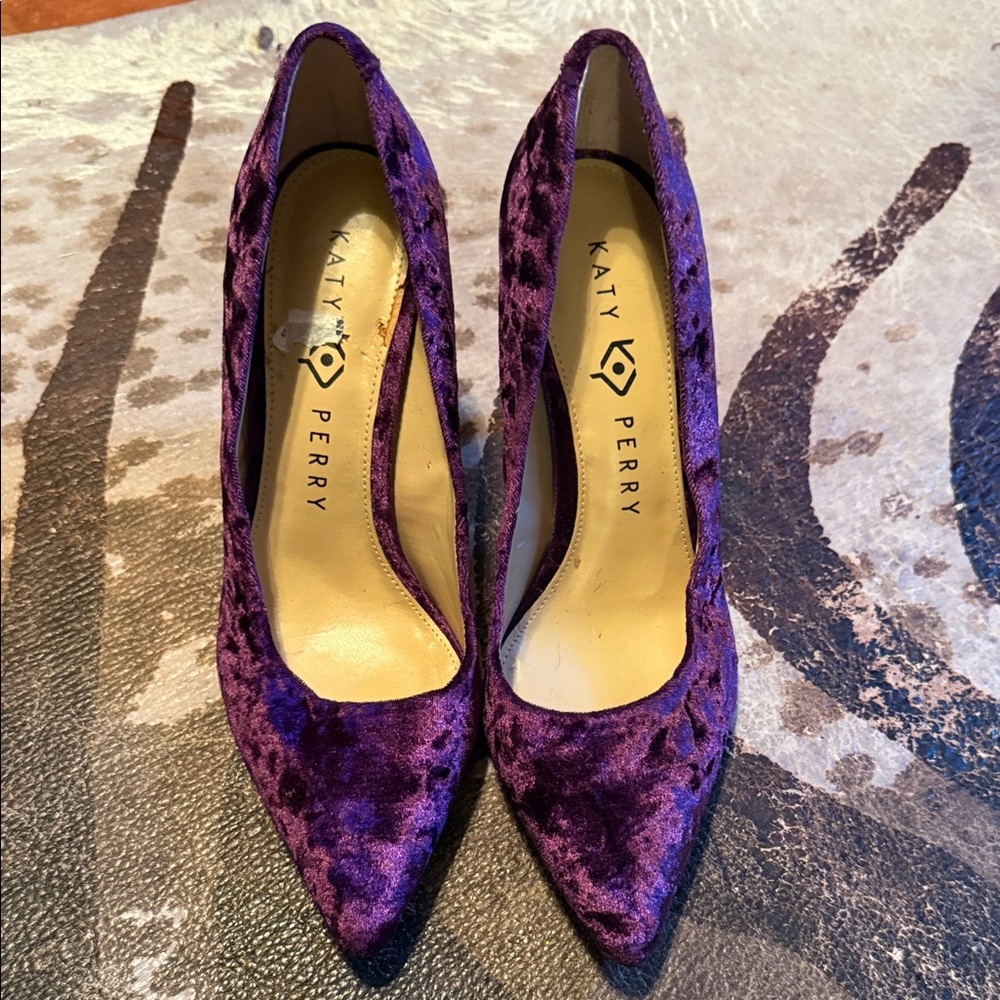 Katy Perry Collections Rich Purple Velvet Heels